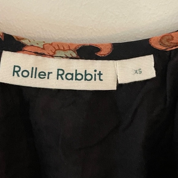 Roller Rabbit Rowen Taos Black Brown and Orange Maxi Sundress size XS EUC - Picture 3 of 6